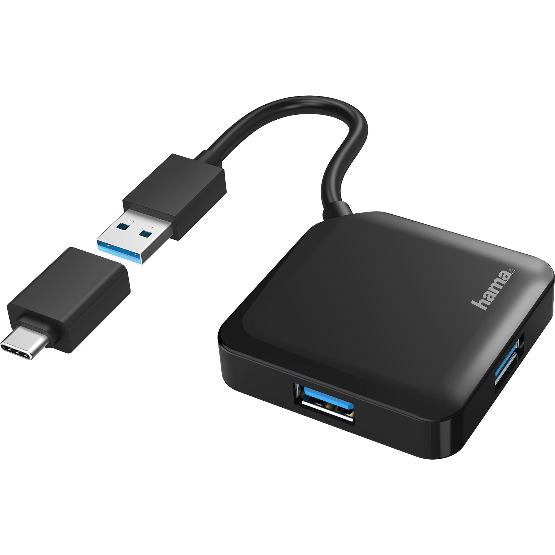USB-Hub 4Ports inkl. USB-C Adapter