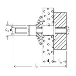 Hohlraum-Metalldübel HM 5x37 S