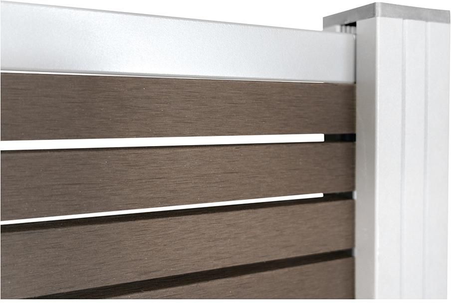 HÖRVIG-Serie SILBER 180 x 180 cm, SCHOKOBRAUNinkl. Start-& Abschluss BPC-Steckzaun
