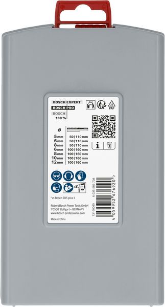 Bosch PRO SDS plus-5X Hammerbohrer-Set, 5/6/8/6/8/10/12 mm, 7-tlg