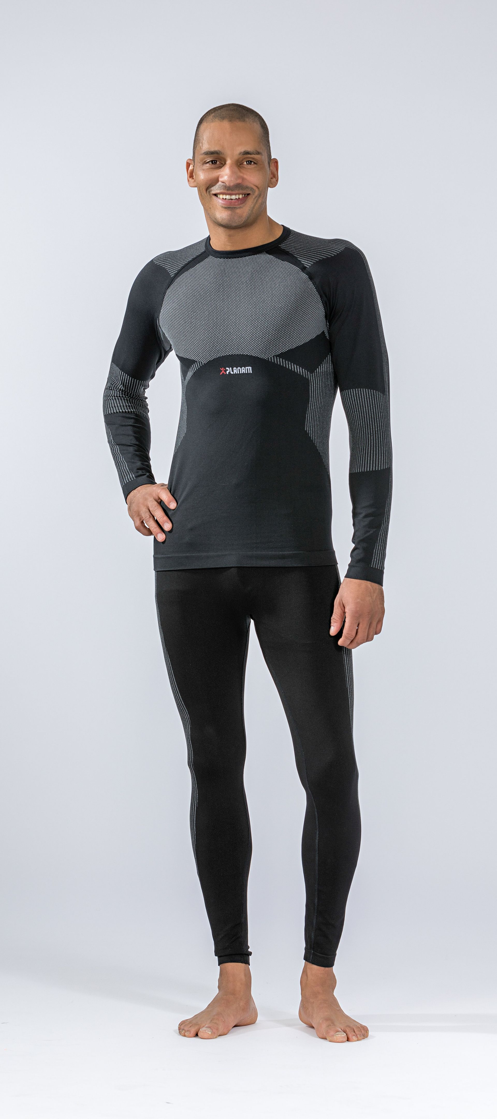 Planam Set Fit 250 g/m² Funktionsunterwäsche schwarz Gr. S/M