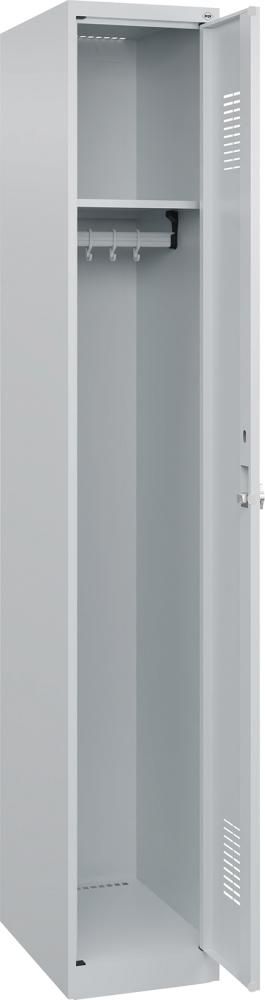 Garderobenschrank BASIC B300xT500xH1850 mm RAL 7035/7035, 1 Abteil