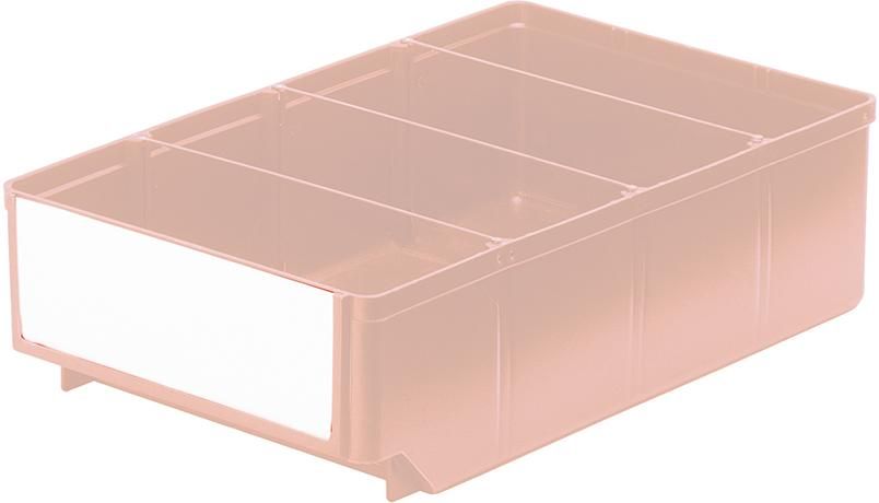 Etikett weiß für Regalkasten B186 mm VE 8 Stk. LA-KA-PE
