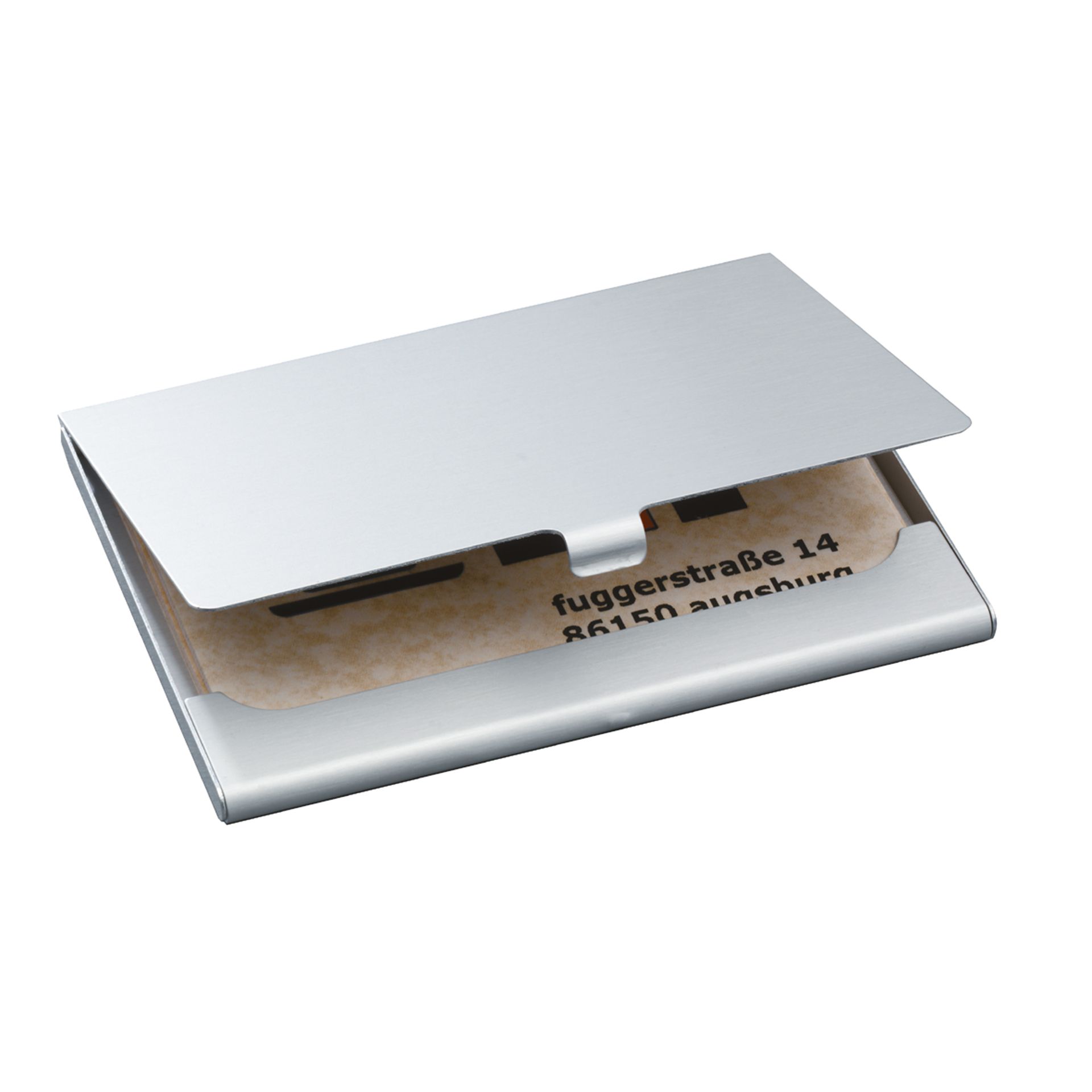 Visitenkartenetui max. 15Karten Aluminium silber