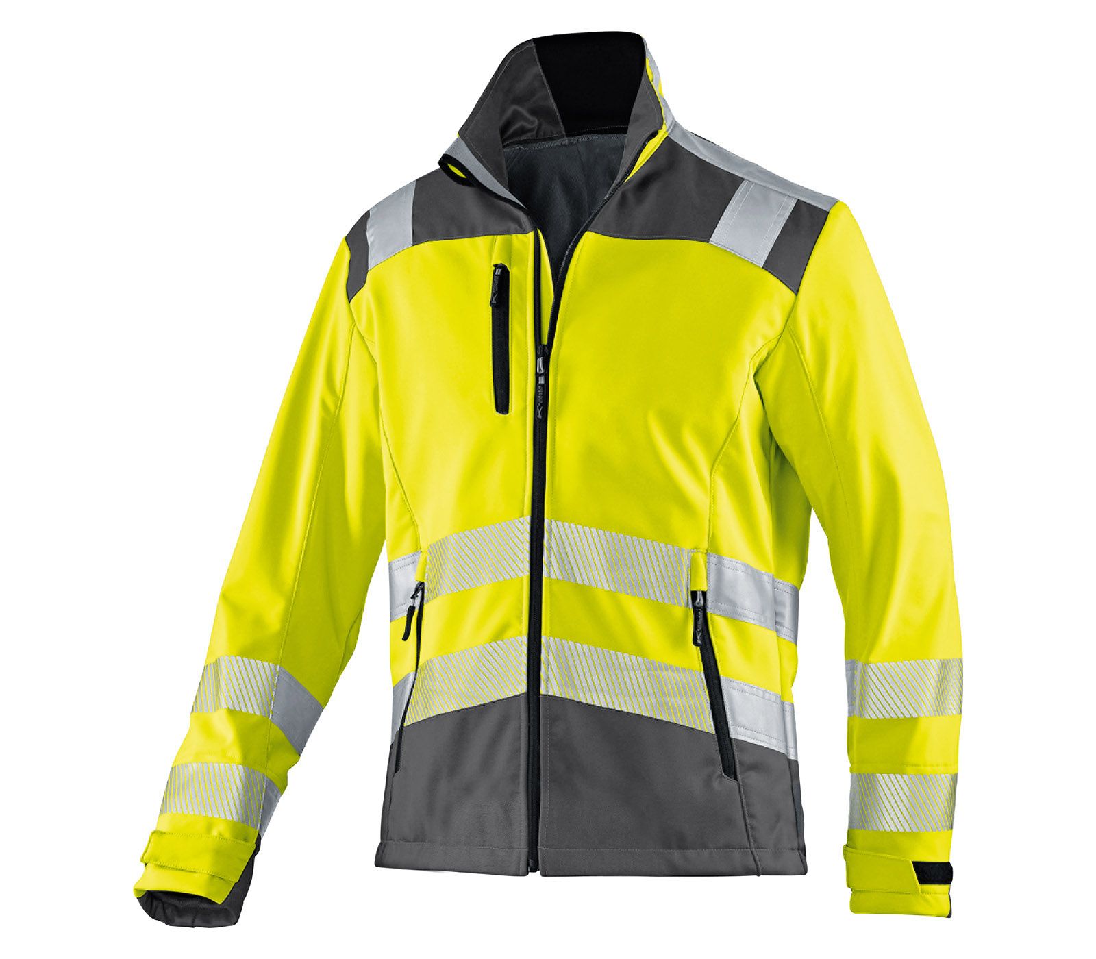 KÜBLER REFLECTIQ Softshell Jacke PSA 2 warngelb/anthrazit Gr. XS