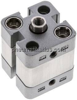 ISO 21287-Zylinder, doppeltw., Kolben 20mm, Hub 5mm