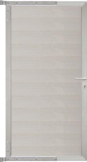 ELSKOP-Tor-Komplettset 90 x 173 cm, Rahmen silber Füllung beige