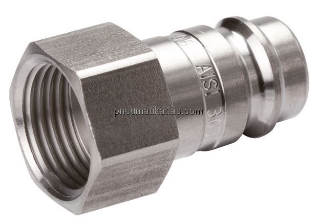 Kupplungsstecker (NW10) G 1/4"(IG), Stahl gehärtet & vernickelt