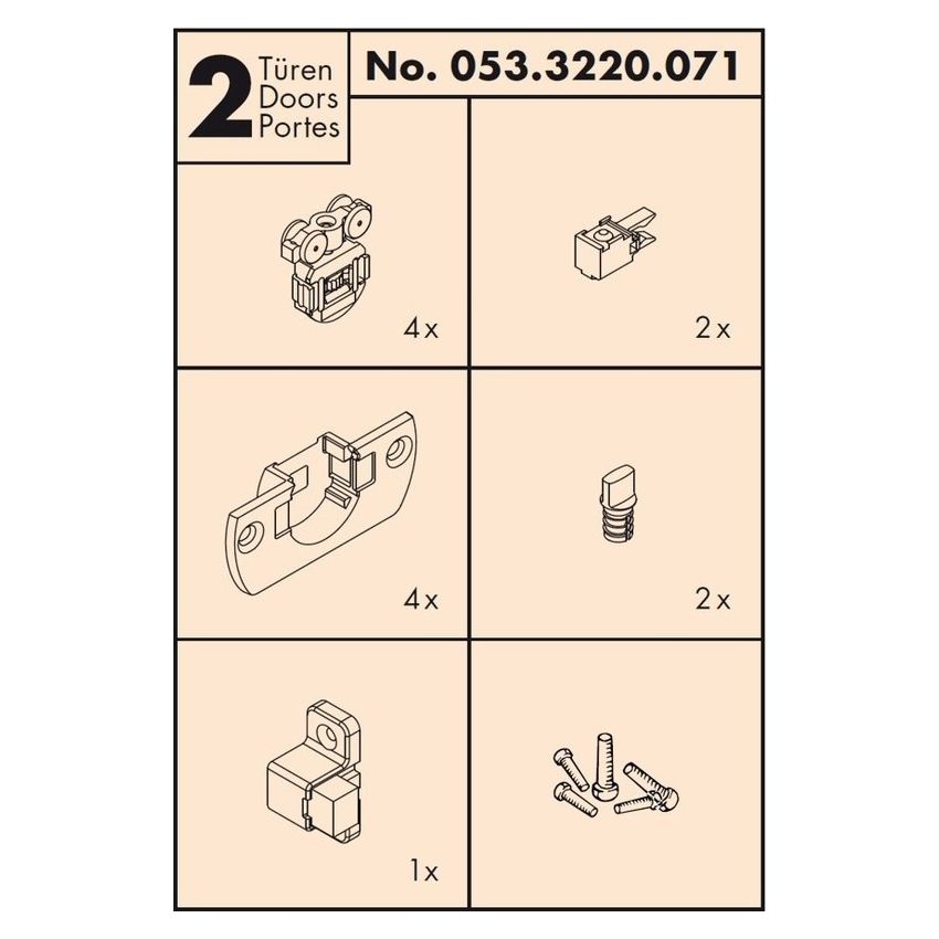 EKU Schiebetürbeschlag CLIPO 16 H Inslide (IS)