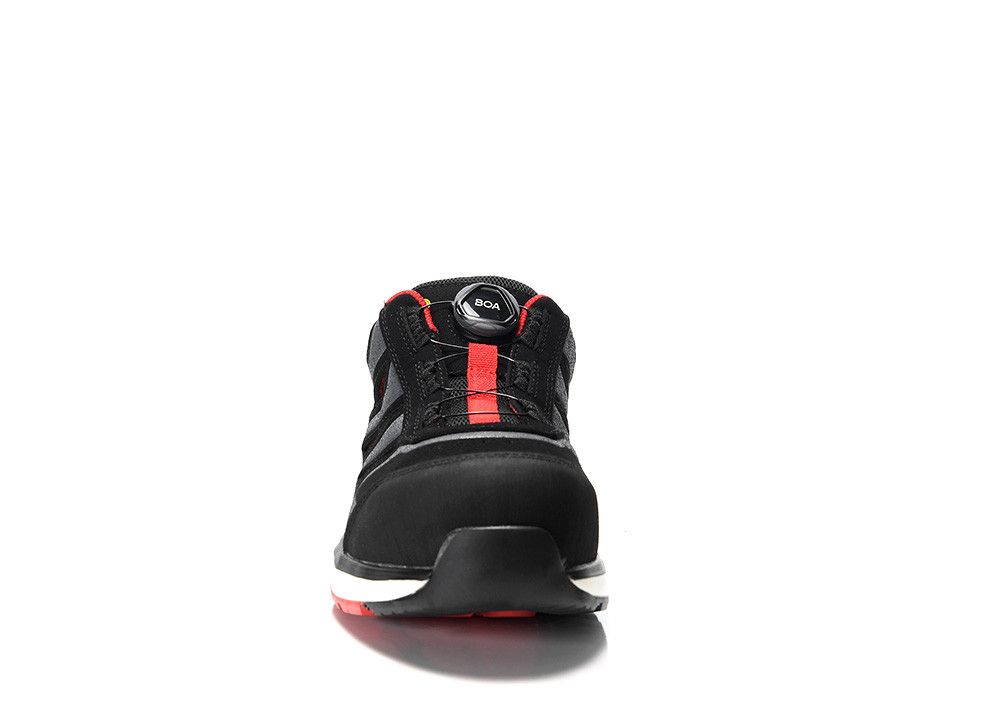 Sicherheitssandale jo_RAPID BOA® black-red Easy ESD S1PS, Gr. 36