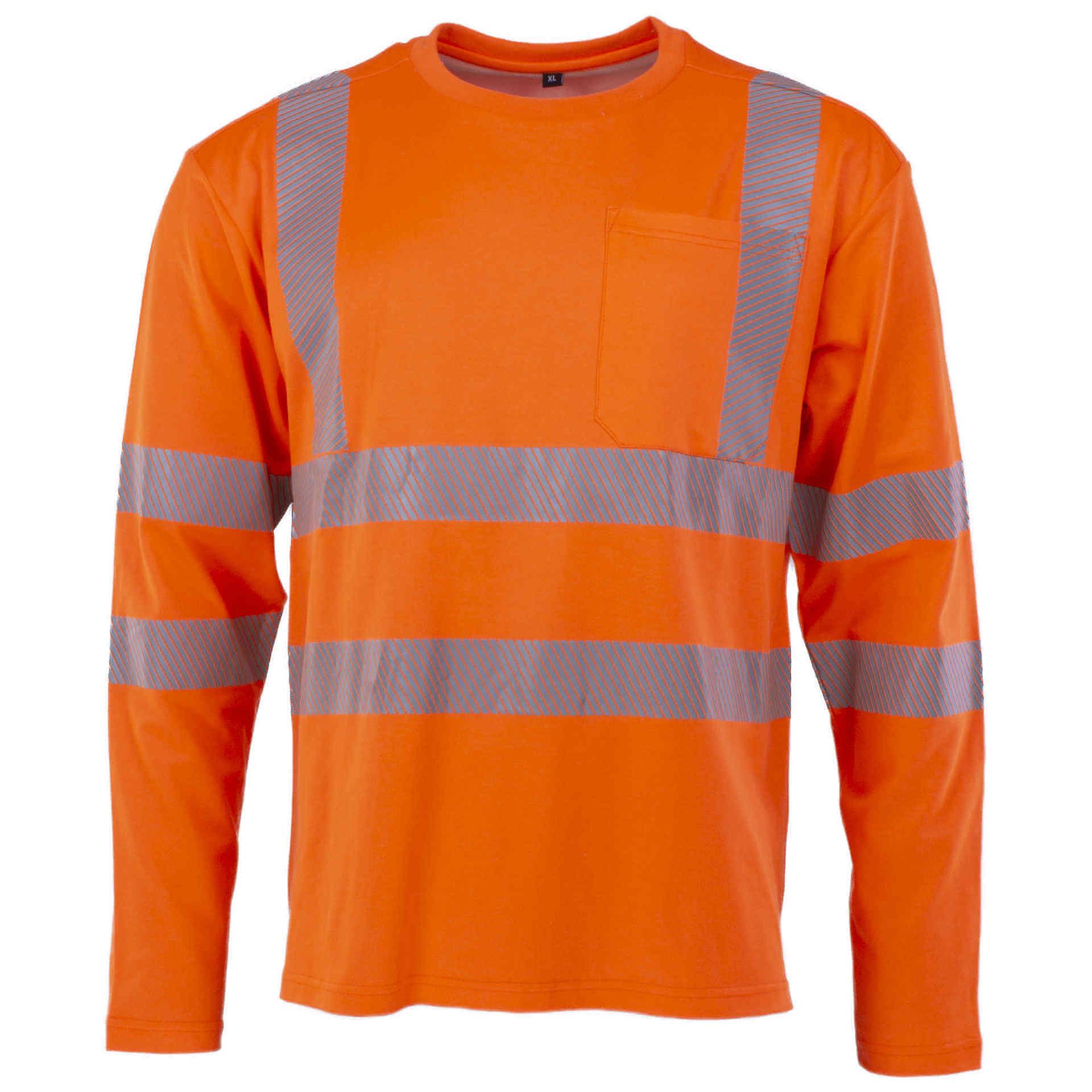 PREVENT® Premium Warnschutz Langarm-Shirt PTW-SHIRT-L, leuchtorange, Gr. S