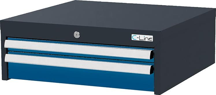 Unterhängeschrank mit 2 Schubladen B600xT575xH230 mm RAL 7016/5010
