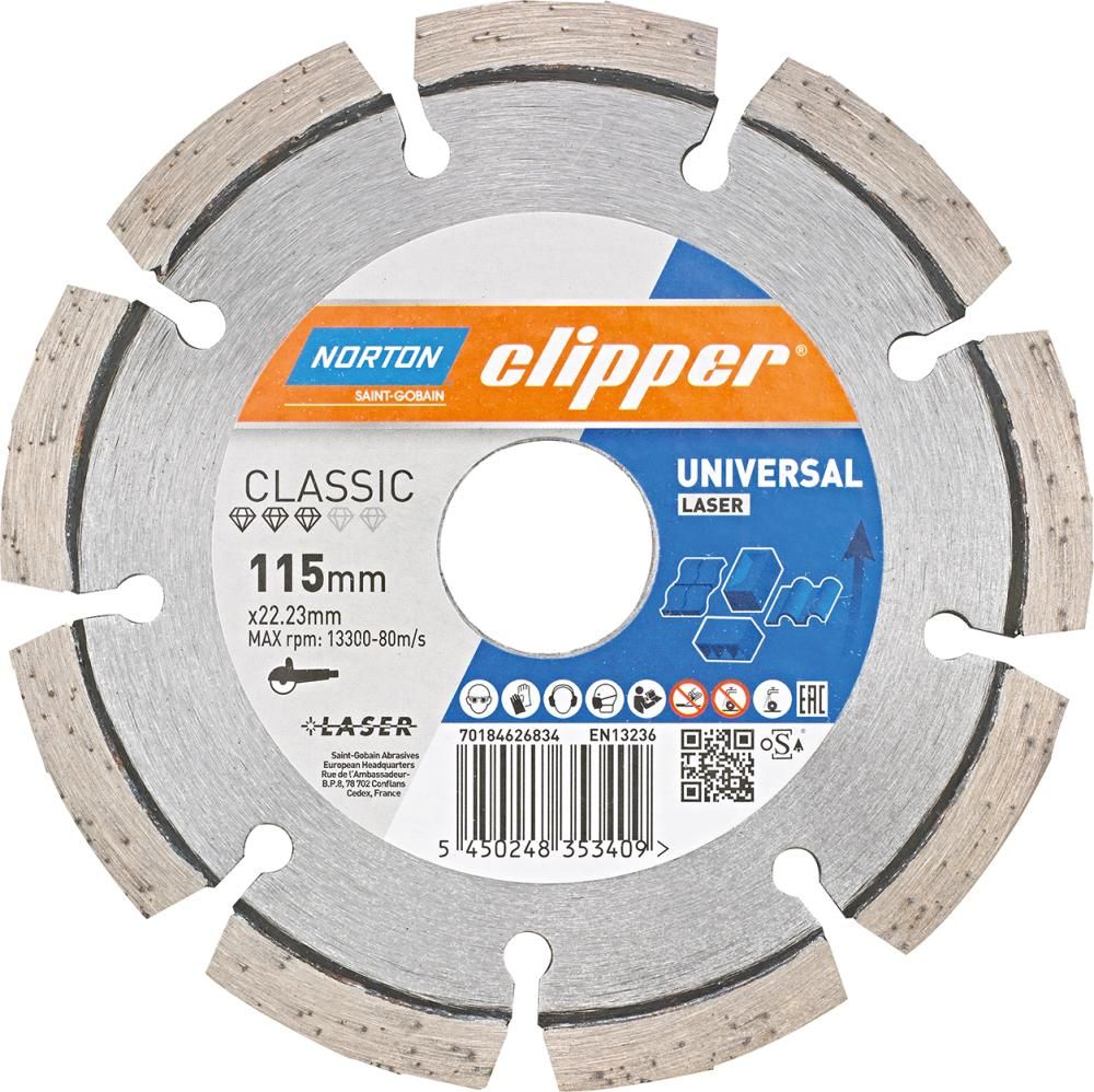 Dia.-Trennsch.Classic Univ. Laser 115x22,23 mm CLIPPER