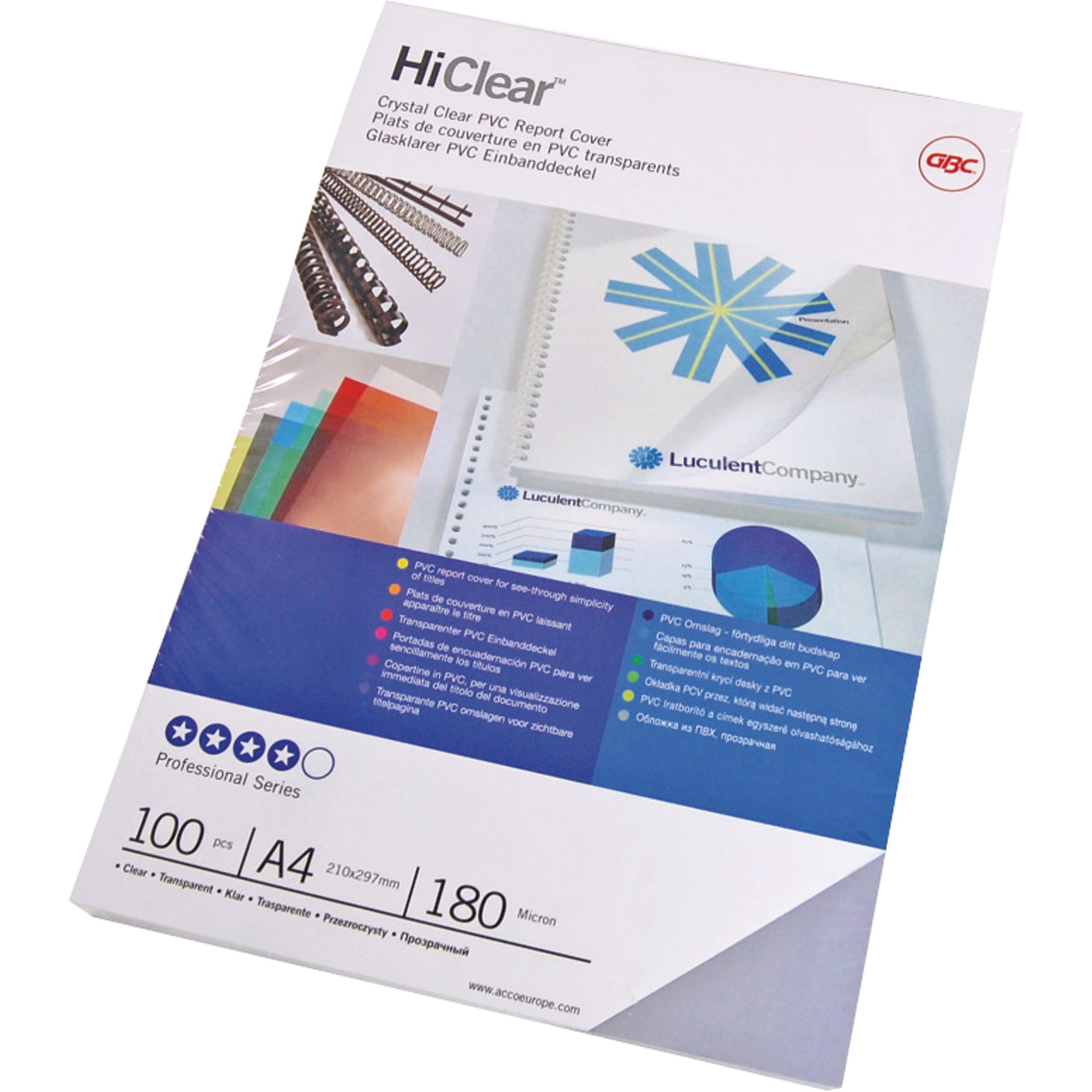 Einbanddeckel ClearView DIN A4 PVC 100 St./Pack.
