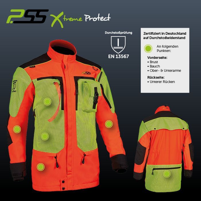 PSS X-treme Sauenschutzjacke Protect neonrot/gelb - Gr. 3XL