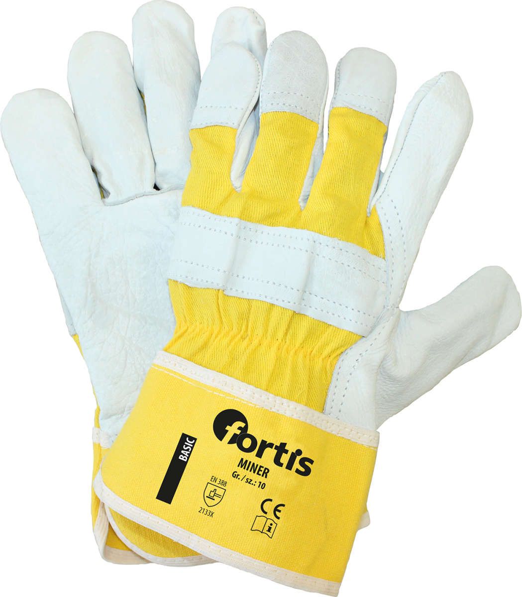 Handsch.Miner, Rindnarbenleder, Gr. 10, FORTIS