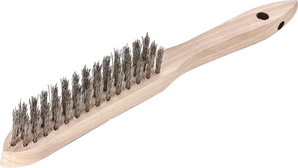 Lessmann Handdrahtbürste rostfrei gewellt 0,35mm