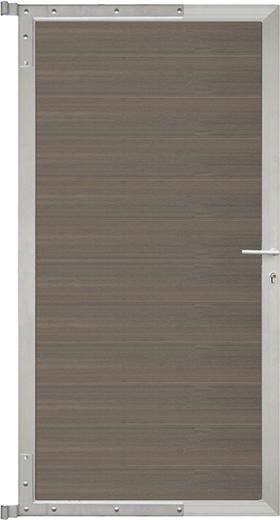 ELSKOP-Tor-Komplettset 90 x 173 cm, Füllung grauRahmen silber