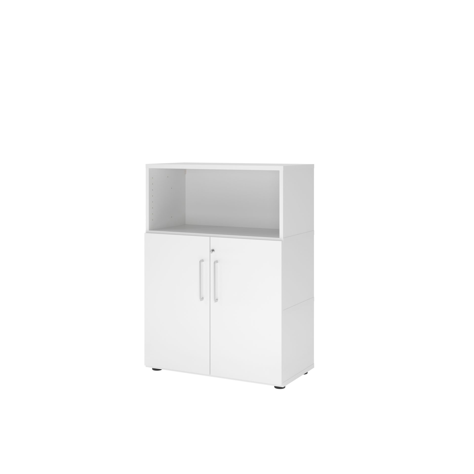 Regal FlexWall VFW38T2KG B800xT400xH1110 mm 3 OH 2 Türen weiß/weiß
