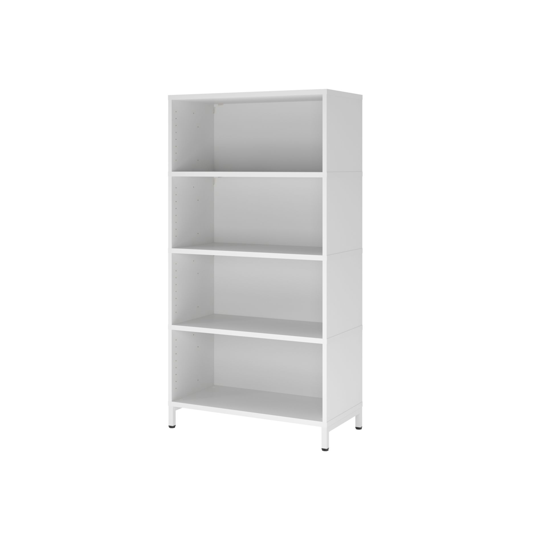 Regal FlexWall VFW48 B800xT400xH1532 mm 4 OH m.Sockel weiß