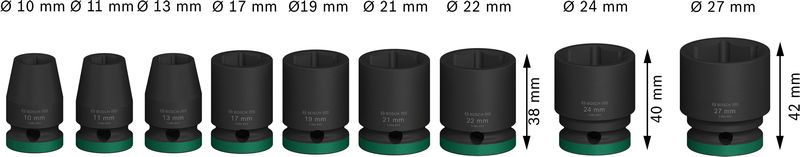 Bosch PRO Impact Steckschlüsselsatz Set, 1/2"
