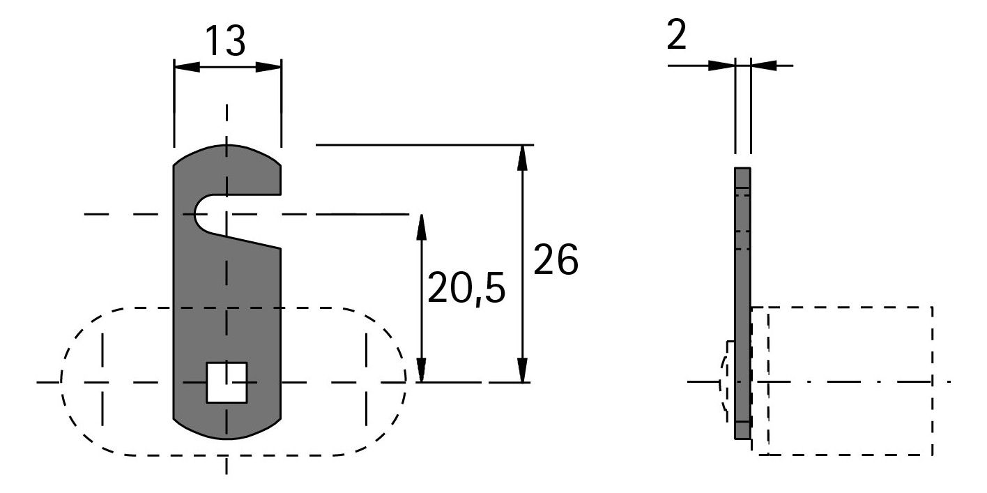 HETTICH Set Zylinderhebelschloss Z23