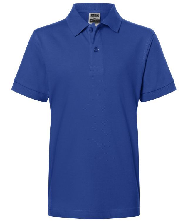 Classic Polo Junior Hochwertiges Polohemd mit Armbündchen blau, Gr. S
