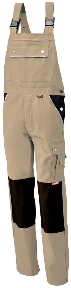 Latzhose,Canvas,320 g/qm,Gr.29,khaki/schwarz PLANAM