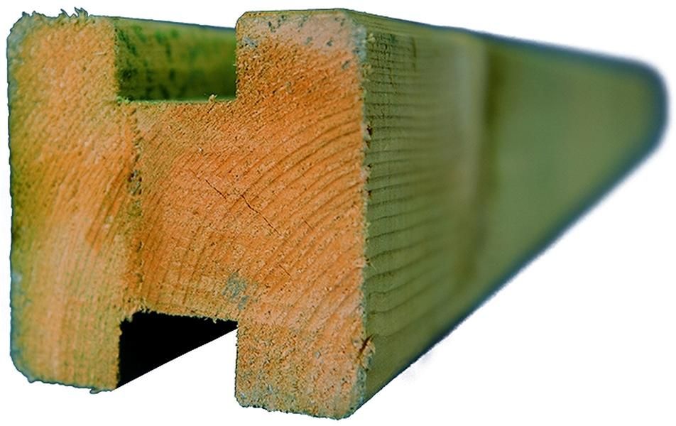 TRELLEBORG-System Verbindungspfosten, 9 x 9 x 210 cm, H-Pfostenkdi-grün