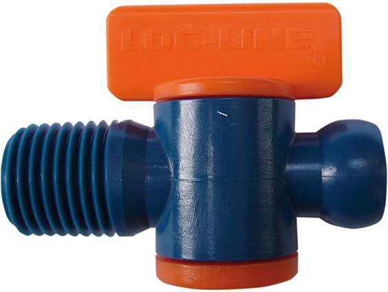 Abstellhahn 2-teilig für Kühlmittelschlauch 1/2" NPT-Außengewinde LOC-LINE