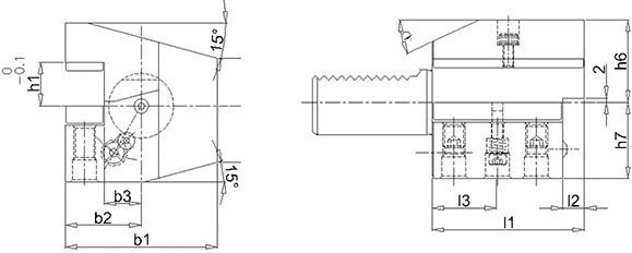 Werkzeughalter VDI axial links C4 30x20mm Überkopf FORTIS