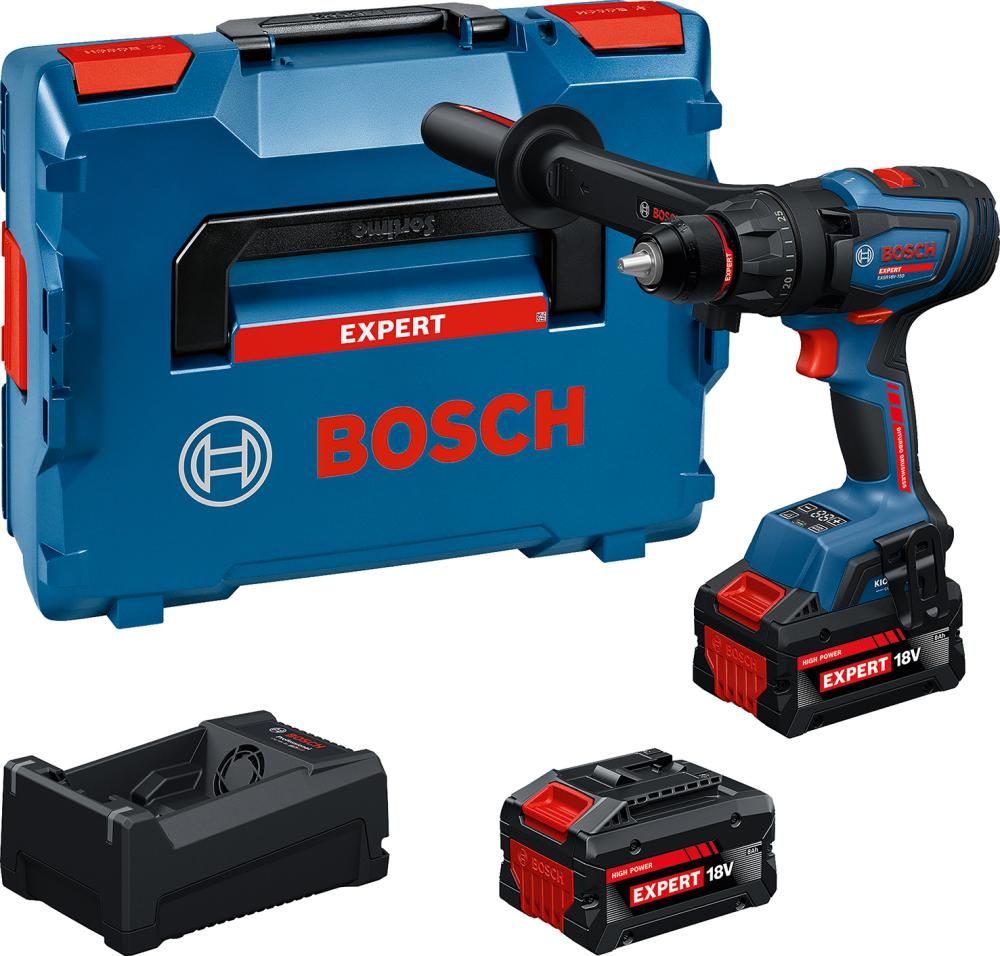 Akku-EXPERT-BohrschrauberEXSR18V-150 2xEXBA18V-80 Ladegerät, L-Boxx