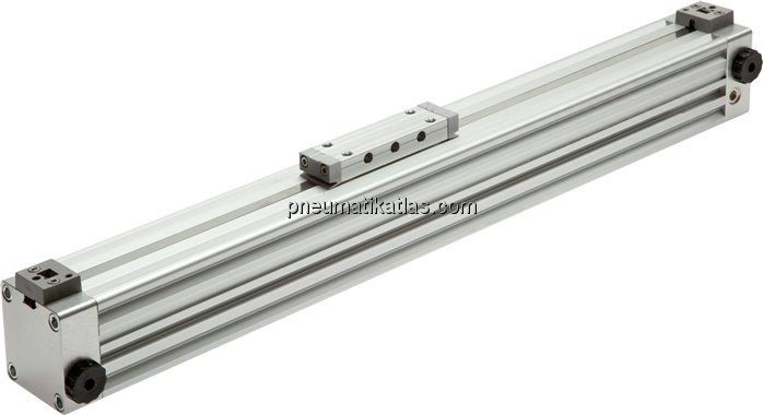 Kolbenstangenloser Zylinder,  Kolben Ø 18 mm, Hub 100 mm