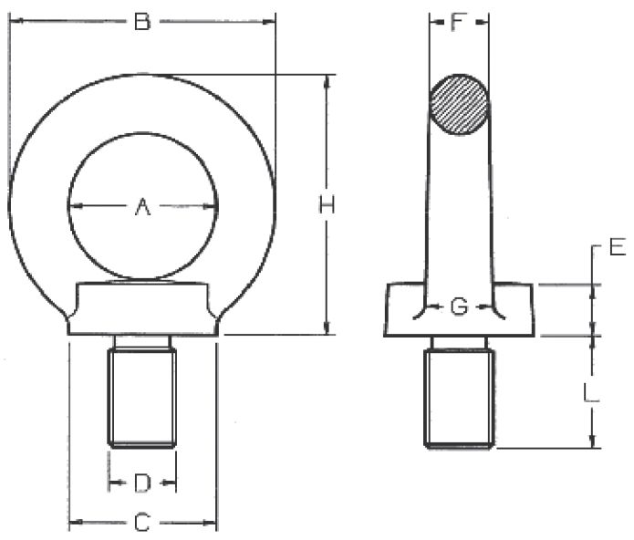 CARTEC® Ringschraube (fixiert), GK8, M6, 400 kg (0°)