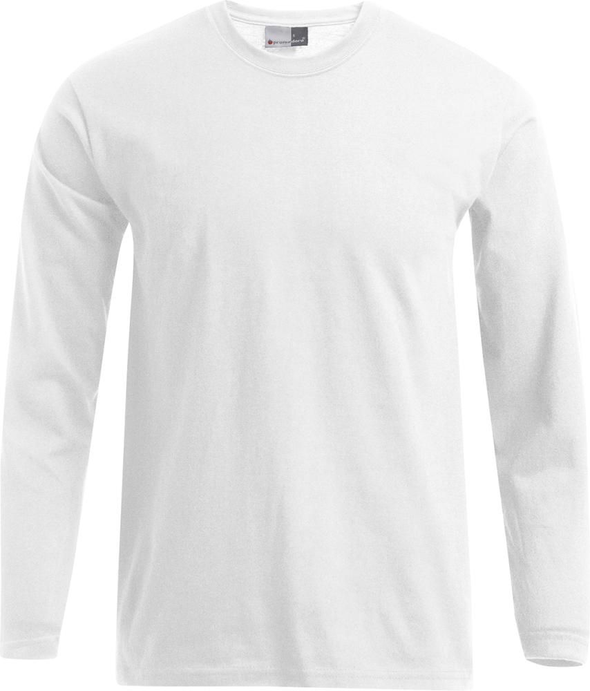 Men`s Premium-T Longsleeve,white, Gr.S