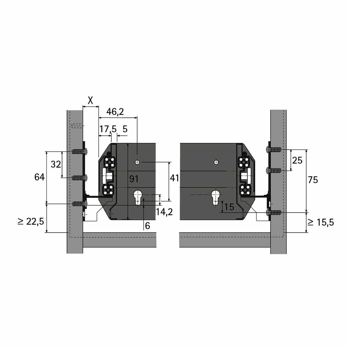 Quadro Dup.70 X22mm