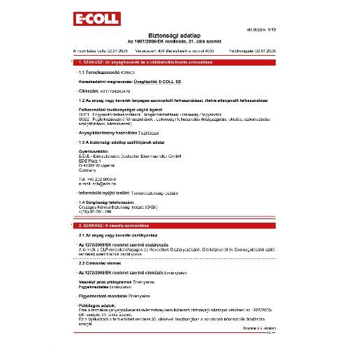 Glasreiniger 500ml Sprühflasche E-COLL