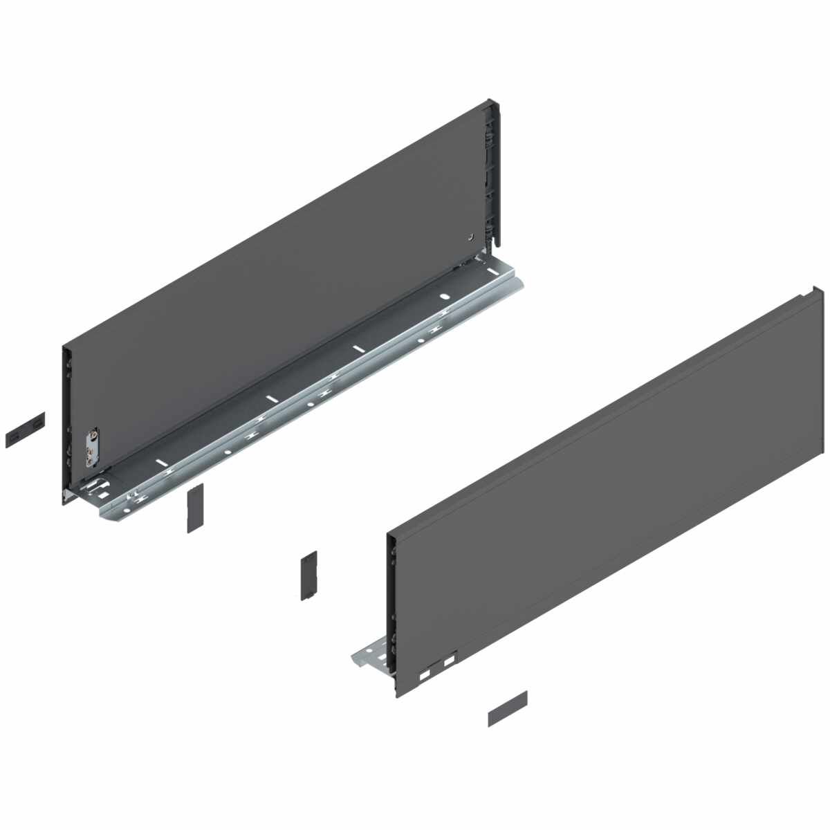 LEGRABOX Zarge, Höhe C (177 mm), NL=550 mm, links/rechts, für LEGRABOX pure, oriongrau matt