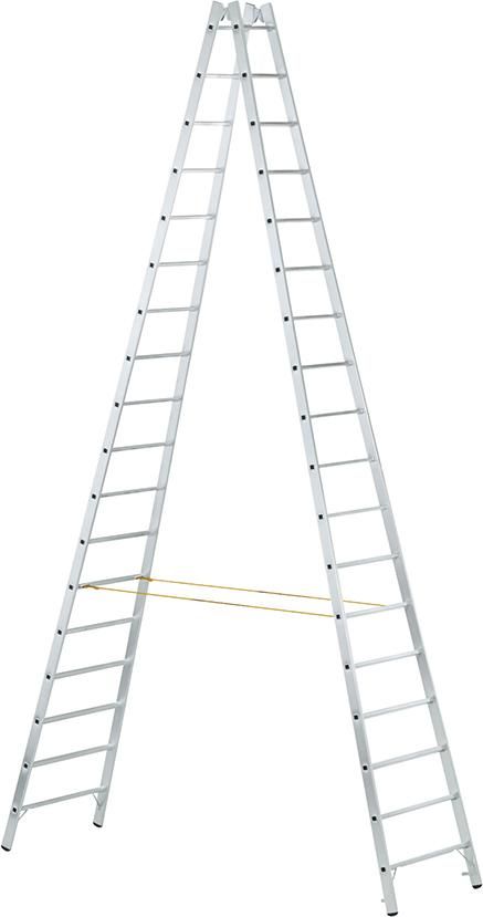 Stehleiter Coni B 2x18 Sprossen Leiterlänge 5,14 m Arbeitshöhe 6,15 m ZARGES