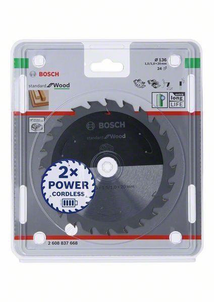 Bosch Akku-Kreissägeblatt Standard for Wood