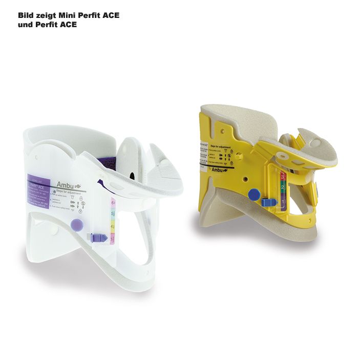 AMBU Mini Perfit ACE,Halskrause, justierbar von Gr. 1 - 3agelb/hellgrauVE = 30 Stck.