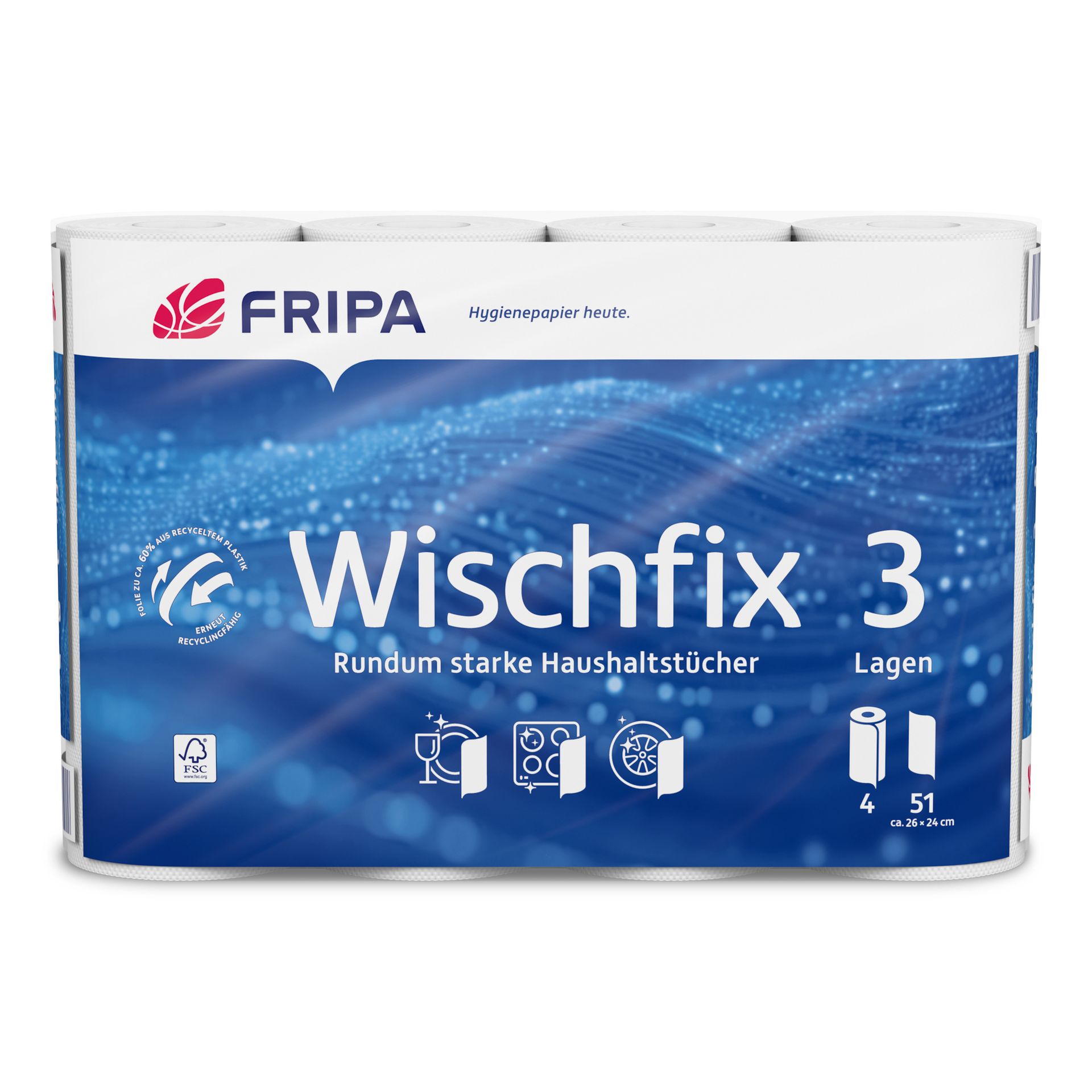 Küchenrolle 3-lagig 4 Rl./Pack.