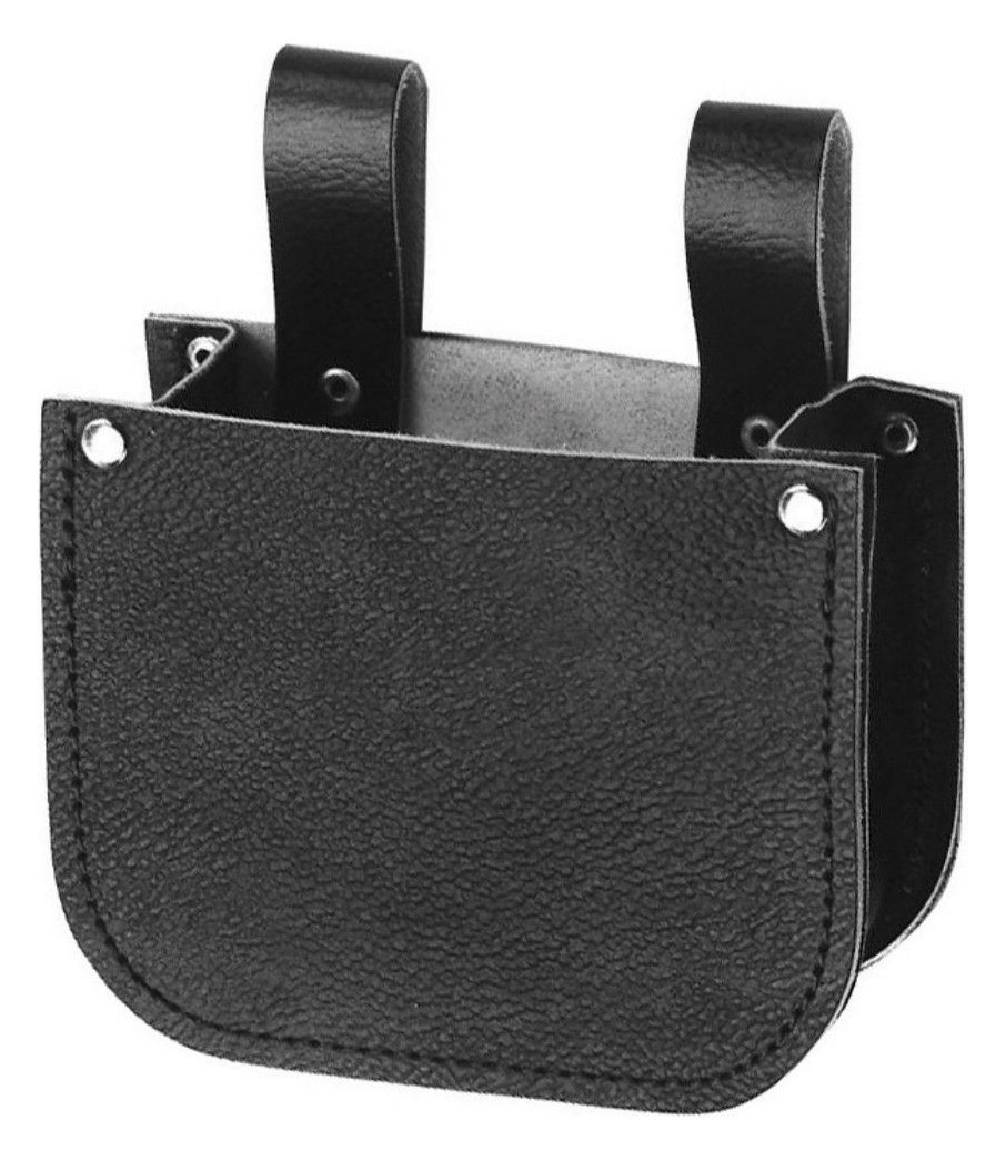 Leder-Nageltasche, schwarz