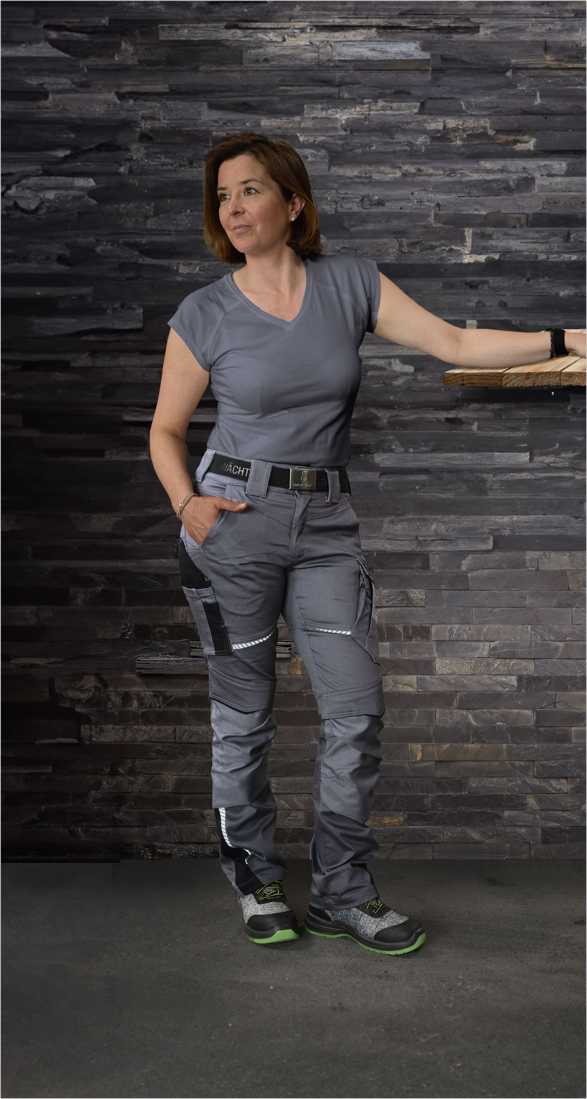 DA T-Shirt grau Gr. 46,50% BW/50% Polyester,180 g