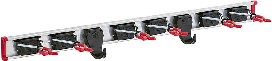 Gerätehalterschiene 0,75m6 Halter + 2 Haken