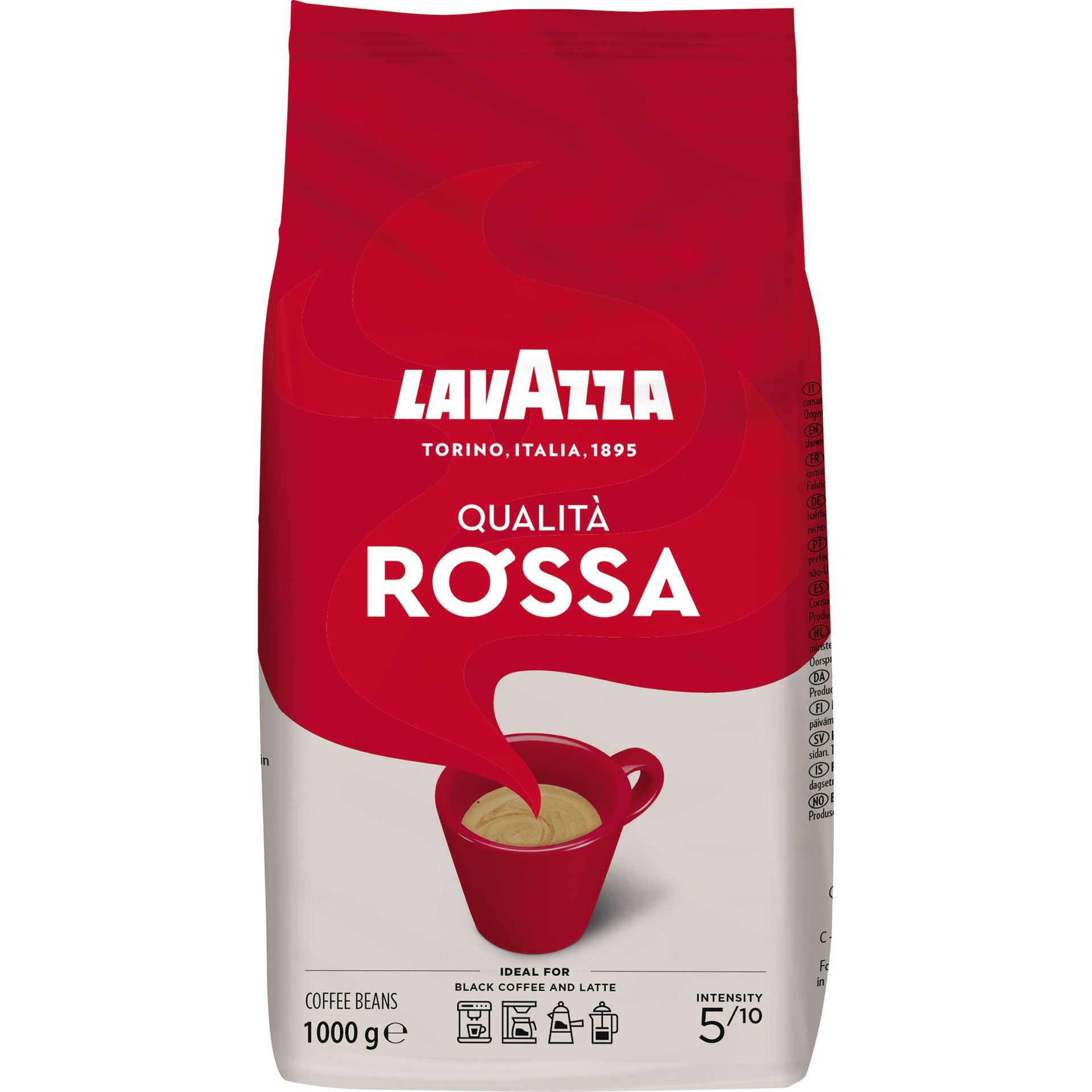 Kaffee Qualita Rossa ganze Bohnen 1kg