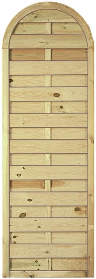 Barock-Massiv grün Rahmen 45/45 mm Lamellen geriffelt & geschraubt kdi grün 60 x 180/150 cm