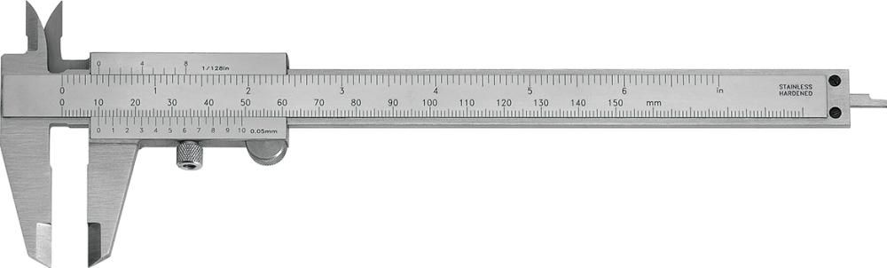 Taschenmessschieber 150mm Dopp.Prism. FORTIS 1/50, 1/1000 FORTIS