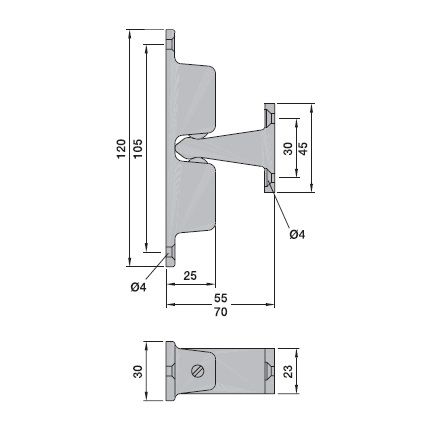 KWS LM-Türfeststeller bis 80 kg.