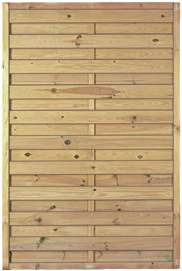 Maxi-Massiv-Zaun 120x180cm Rahmen 45/45mm kdi grün Lamellen geriffelt & geschraubt